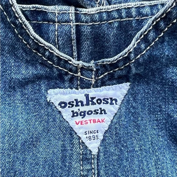 OshKosh B'gosh Blue Classic Denim Overalls - Picture 3 of 5